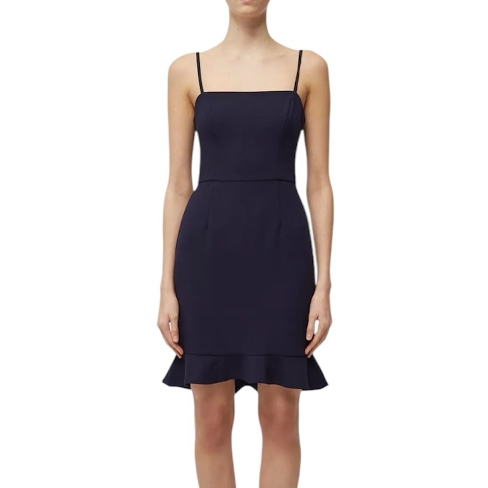 French Connection Whisper Ruffle Hem Dress